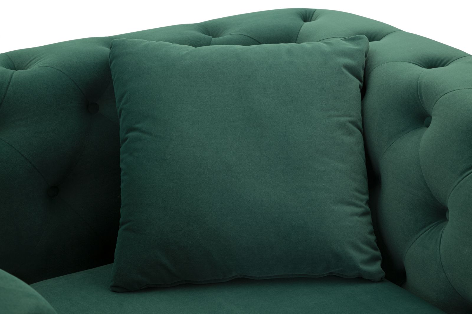 Sessel Emy Verde 104 cm Samt mit Goldgestell und Kissen