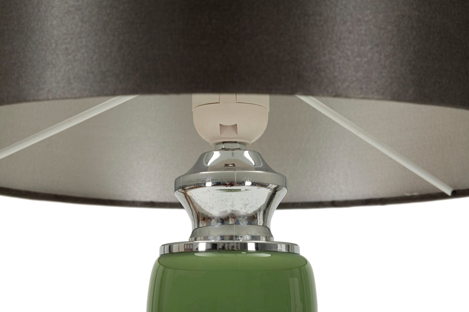 Eva Three Tischlampe Glas Metall Samt Ø33x57cm Glam