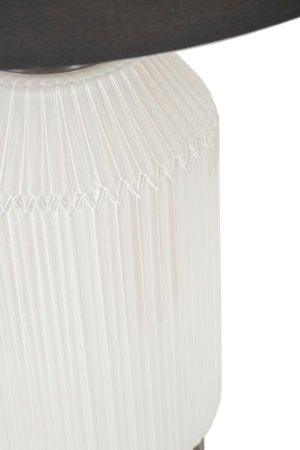 Brighty Elegance Tischlampe Glas Metall Samt Ø37x65cm Glam