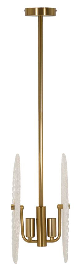 Glassa Lux Deckenleuchte Glas Metall Gold 35x80cm Glam