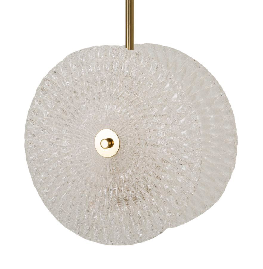 Glassa Lux Deckenleuchte Glas Metall Gold 35x80cm Glam