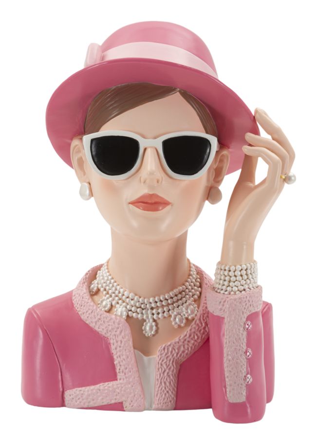 Decorative figure Lady Belle – Elegant female figure with cup in white 28cm