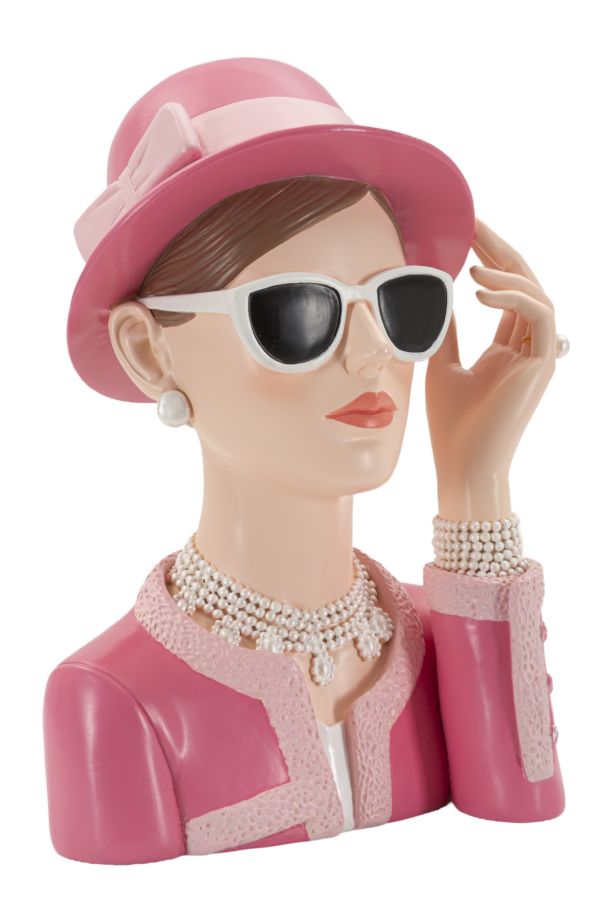Decorative figure Lady Belle – Elegant female figure with cup in white 28cm