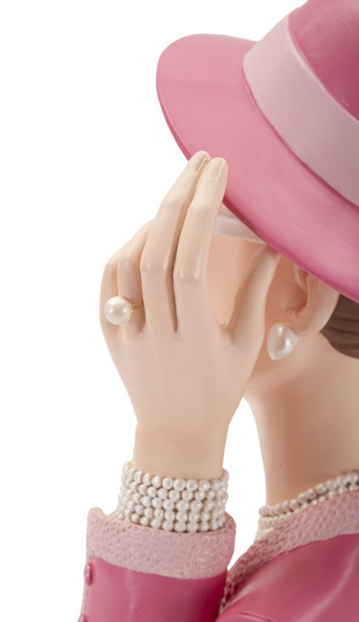 Decorative figure Lady Belle – Elegant female figure with cup in white 28cm