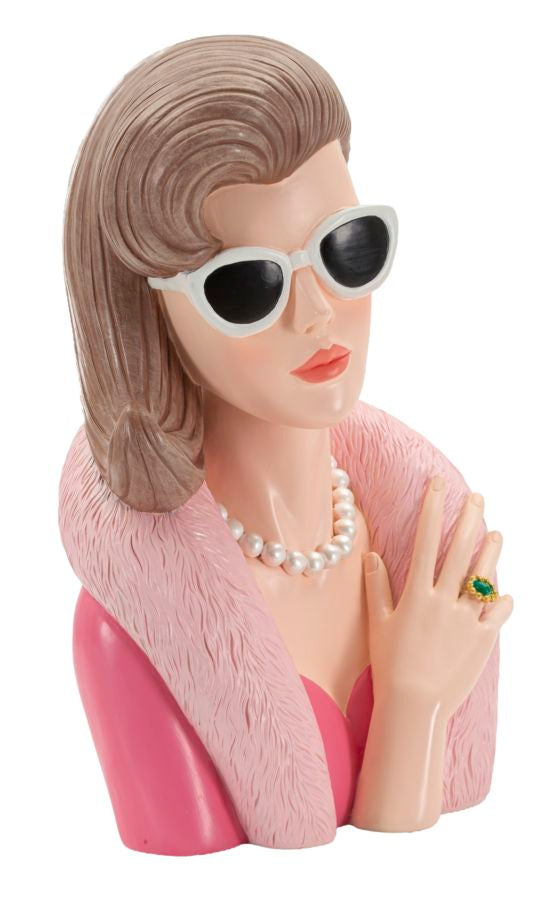 Decorative figure Lady Belle – Elegant female figure with cup in white 28cm