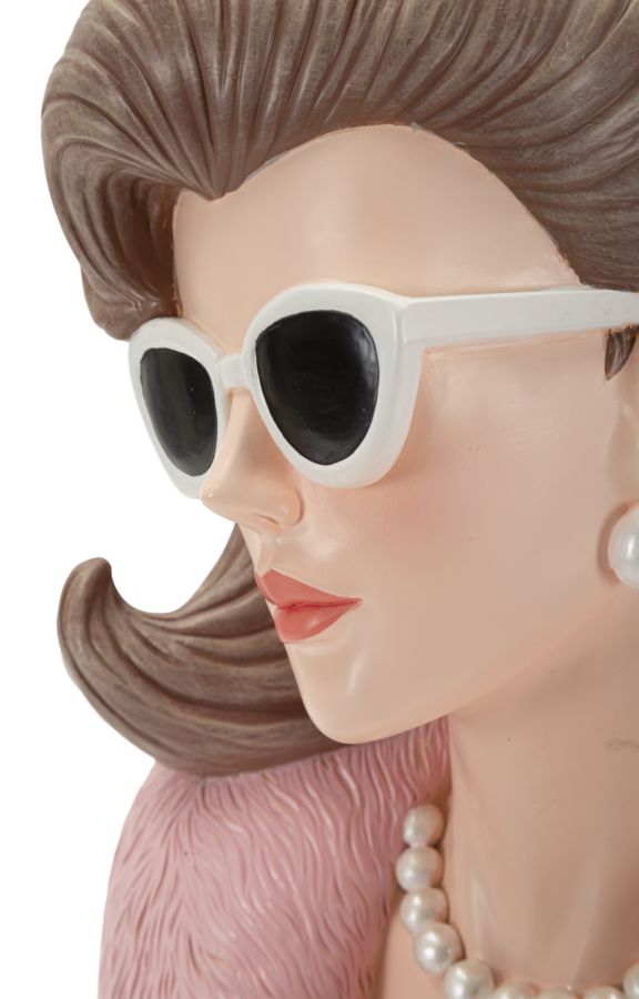 Decorative figure Lady Belle – Elegant female figure with cup in white 28cm