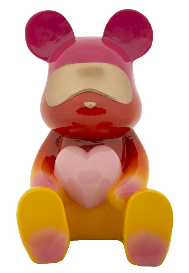 Rainbow Bär Sitzend mit Herz 32 cm Dekofigur
