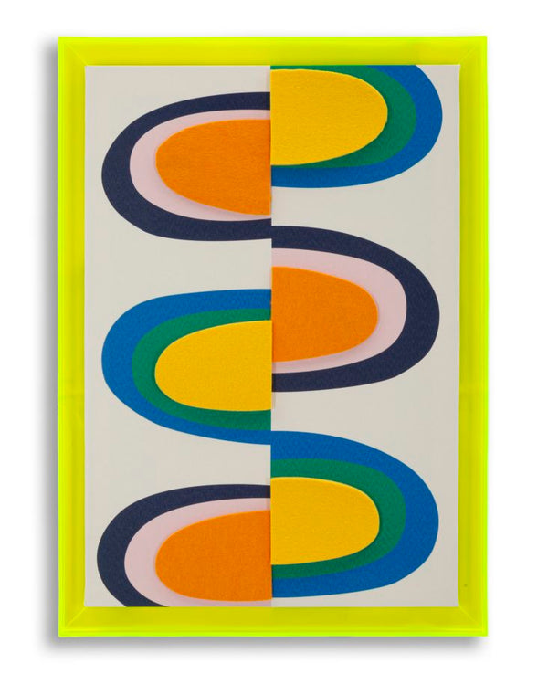 Pop Art Wandbild mit Neonrahmen – Modernes Design 50x70 cm