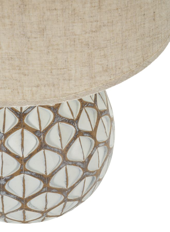 Tischlampe Tibet Design Resina Ø35 cm Modern Beleuchtung