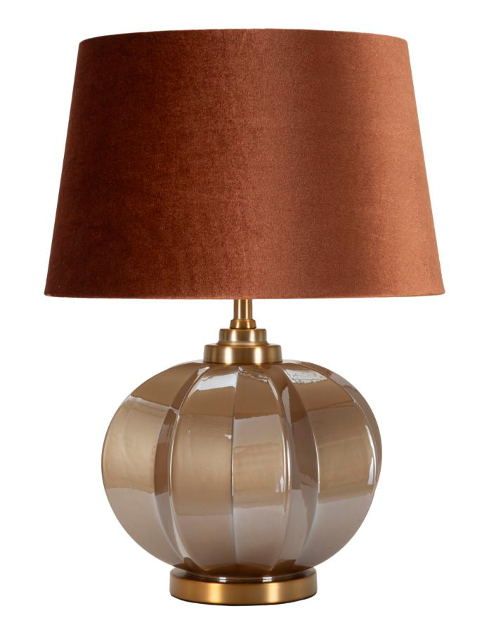 Tischlampe Praga A 40x57 cm aus Metall Glas Stoff