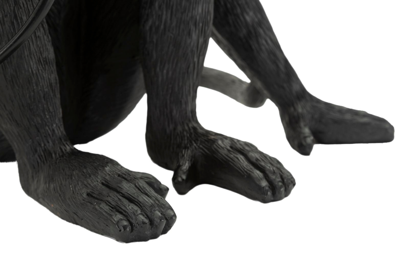 Tischlampe Monkey Schwarz 33cm Affenfigur Lampe Aus Kunstharz Sitzend