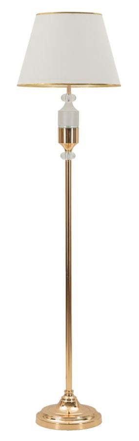 Stehlampe Gipsy rund 40x160 cm aus Metall Glas Stoff