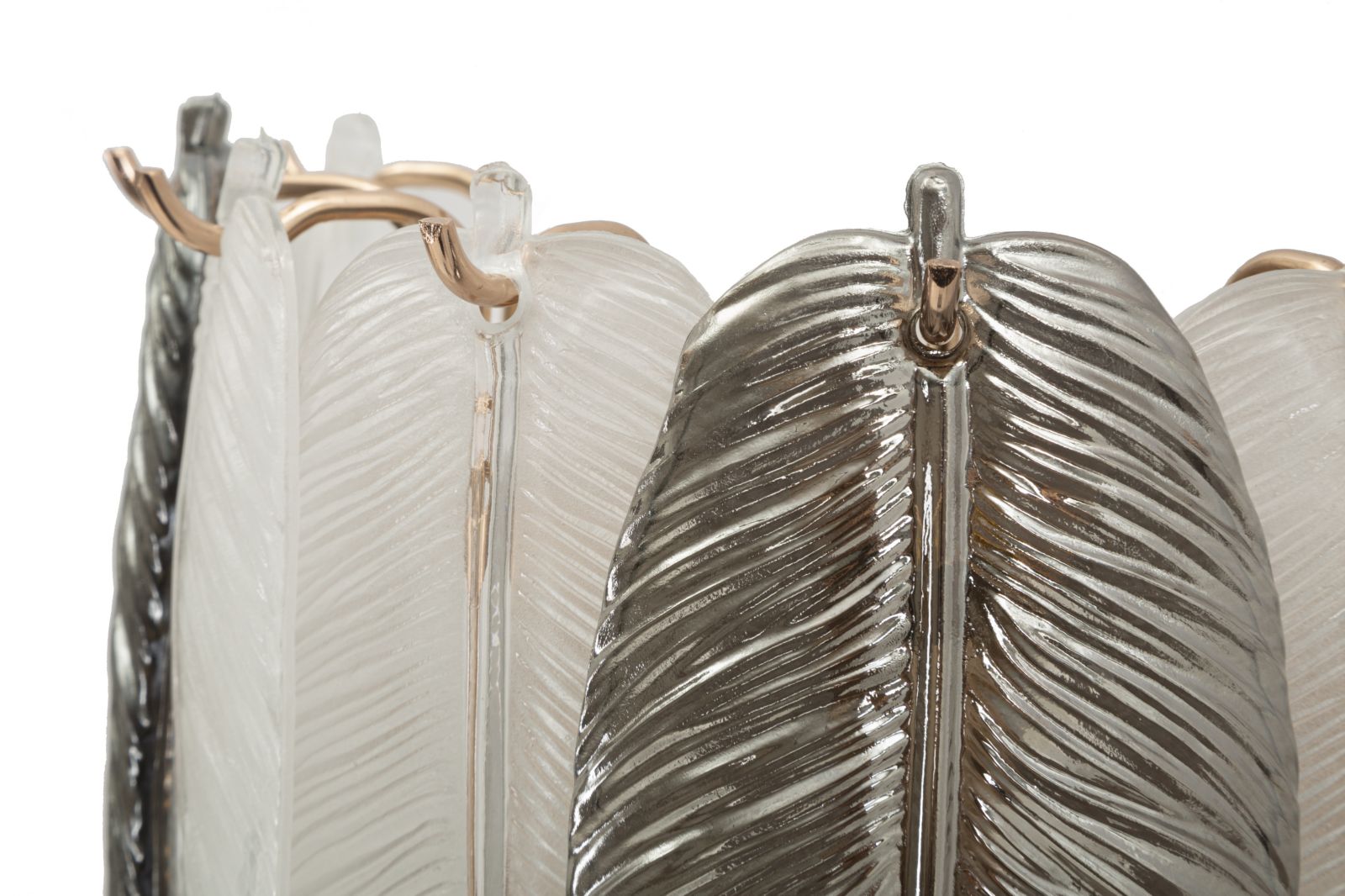 Wandleuchte Leafy 24x29 cm aus Metall und Glas