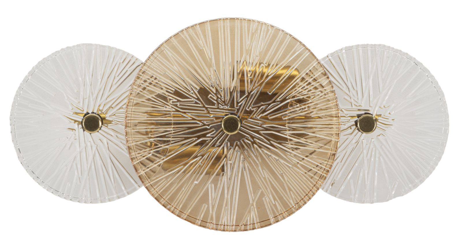 Wandleuchte Osaka 42cm Glas Gold Wandlampe Design Modern