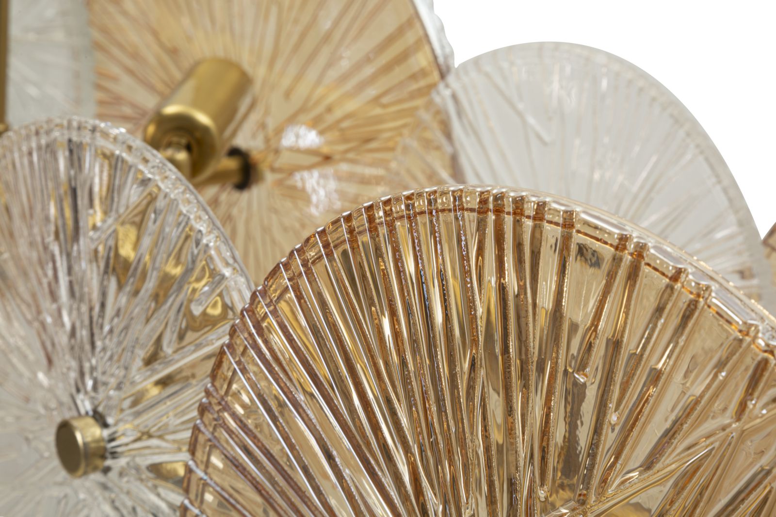 Hängelampe Osaka 100cm Glas Gold Design Pendelleuchte Glamour Modern