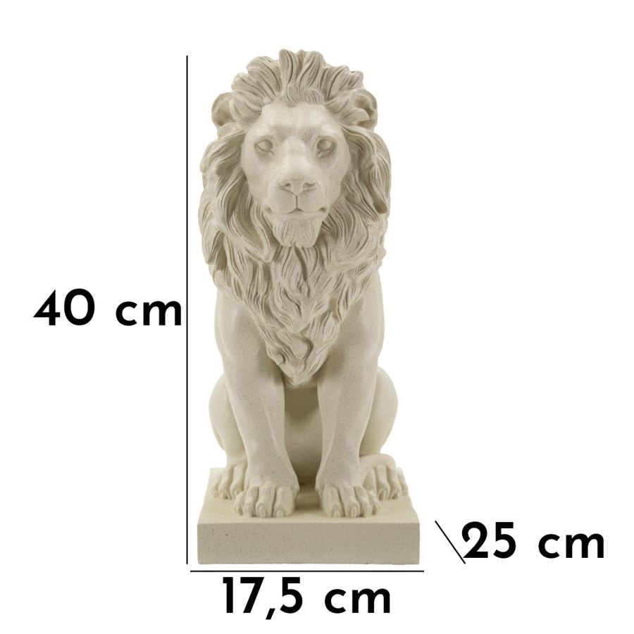 Valtoro Lion Skulptur Klassisch Steinoptik Dekofigur 40 cm