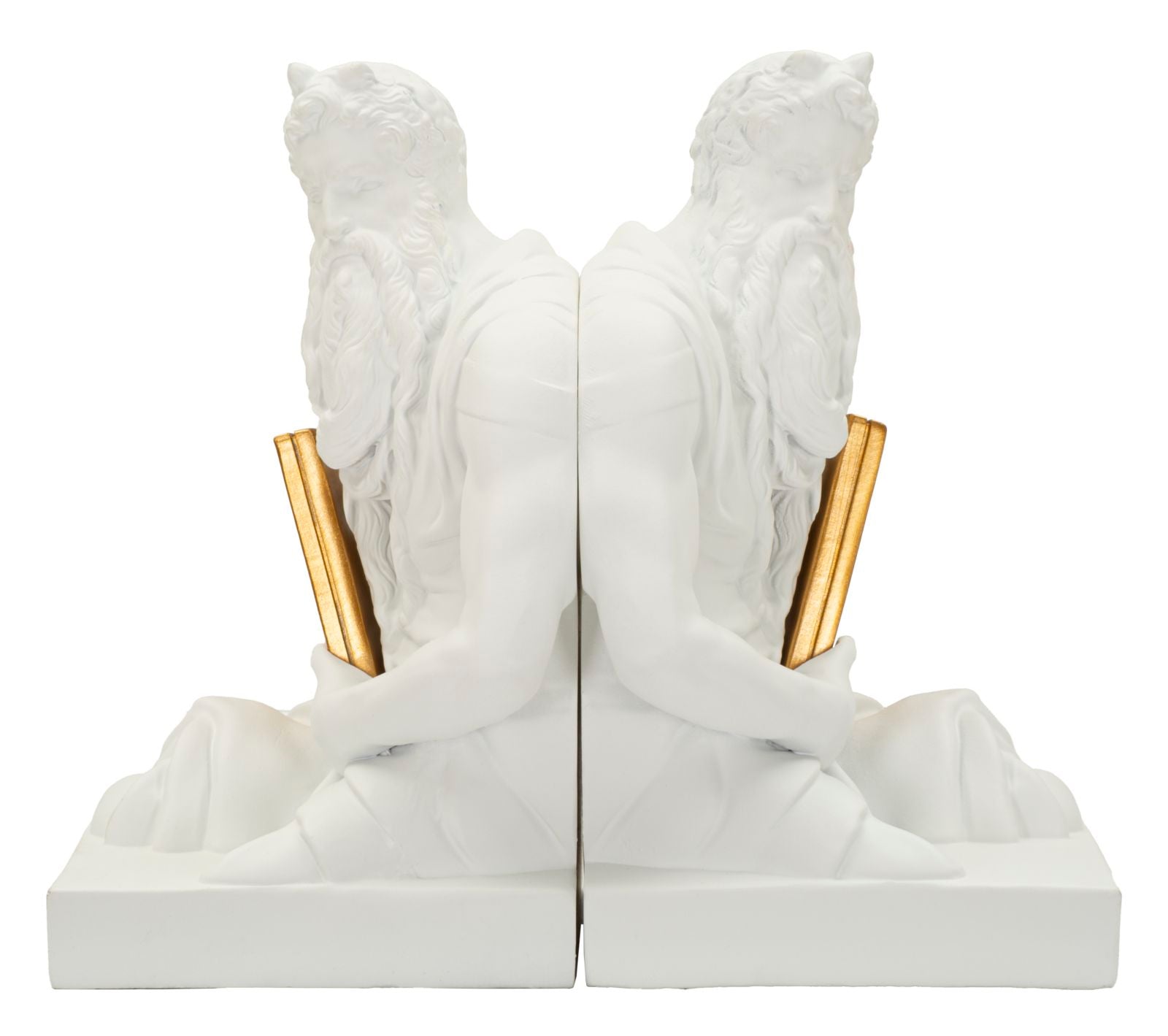 Poseidon Figuren Buchstützen Set Antik Klassisch Dekoobjekt 25 cm