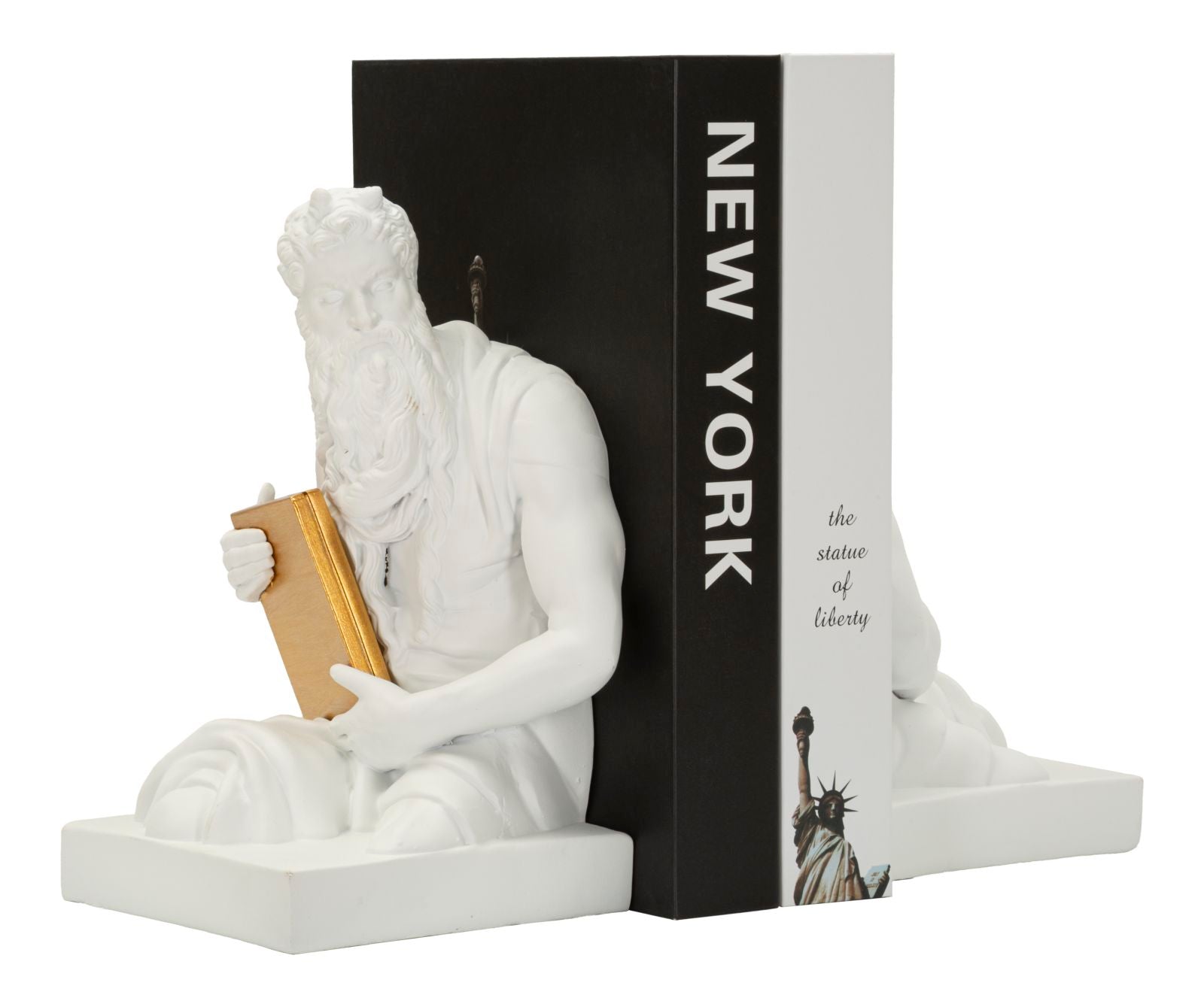 Poseidon Figuren Buchstützen Set Antik Klassisch Dekoobjekt 25 cm