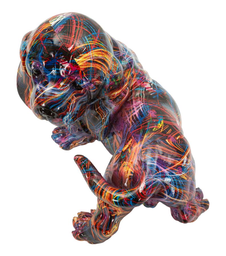 Dekofigur Popart Psyco Dackel bunt modern 20 cm