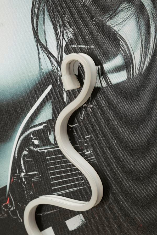 Wandbild LED Psyco Design Rot Schwarz Acryl 3D