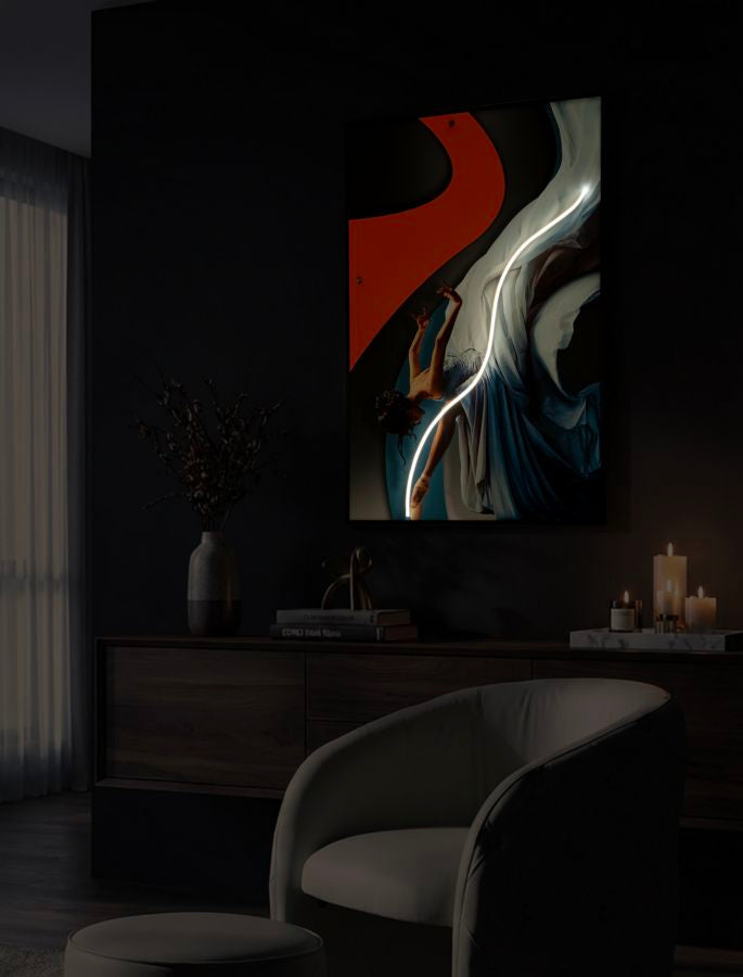 LED Leinwandbild Tänzerin Liora mit 3D Acryl 60 x 90 cm