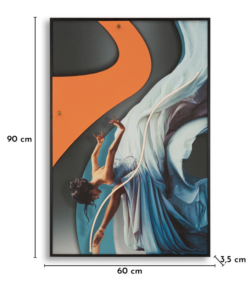 LED Leinwandbild Tänzerin Liora mit 3D Acryl 60 x 90 cm