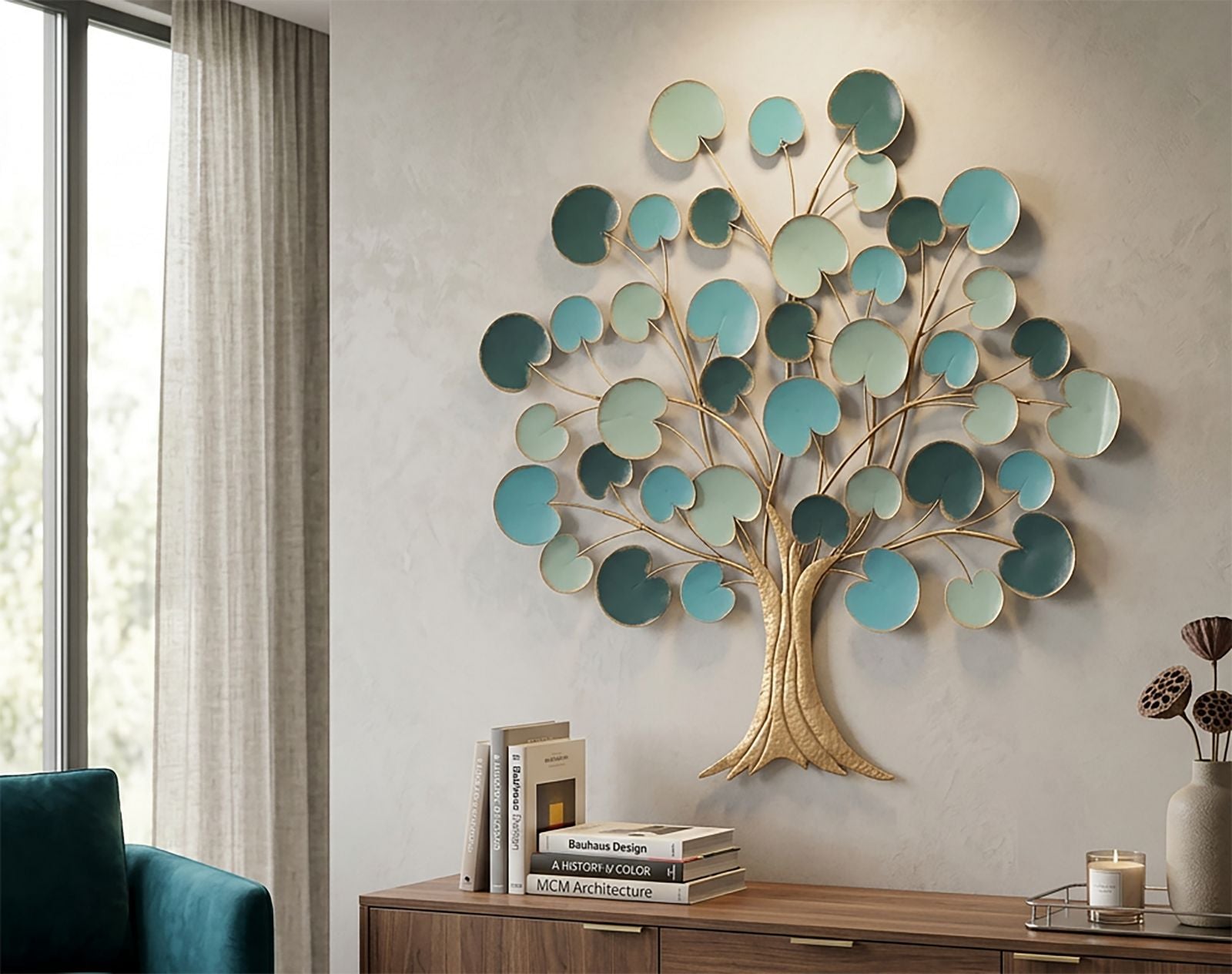 Arborea Metall Wandobjekt Baum Design Modern 90 cm Wanddeko