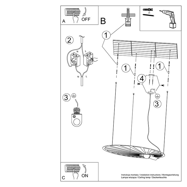 LEHDET hanging light white