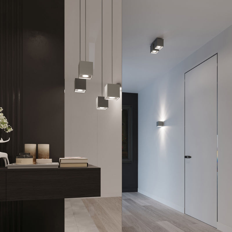 Wall light QUAD 1 gray