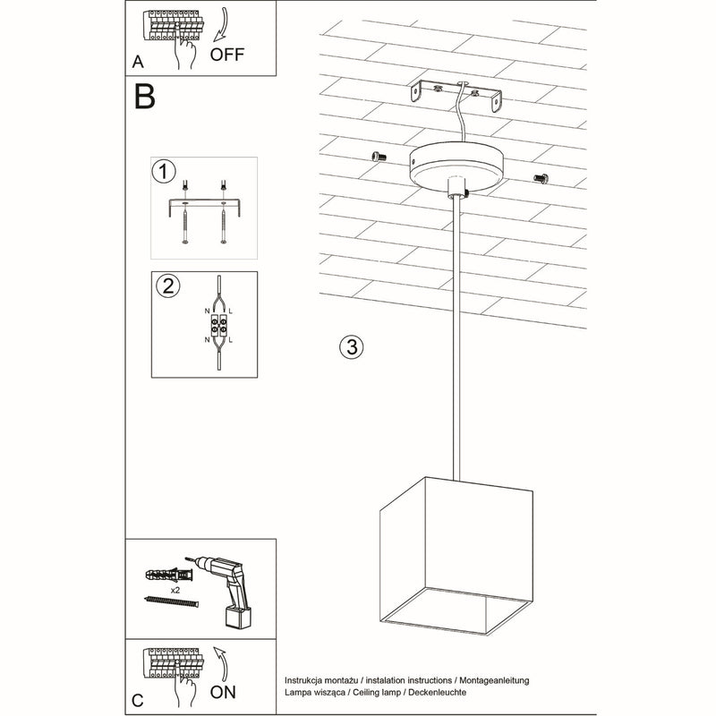 QUAD 1 hanging light grey