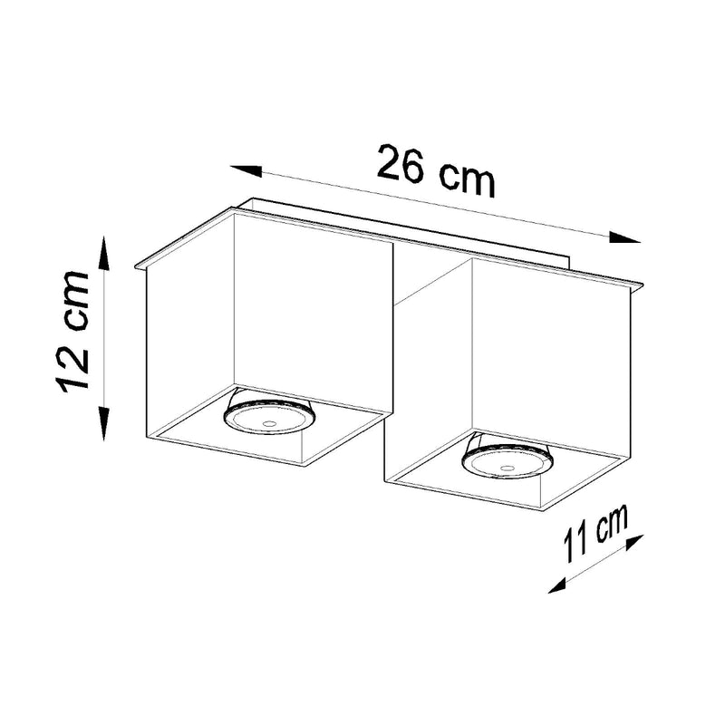 Ceiling light QUAD 2 black