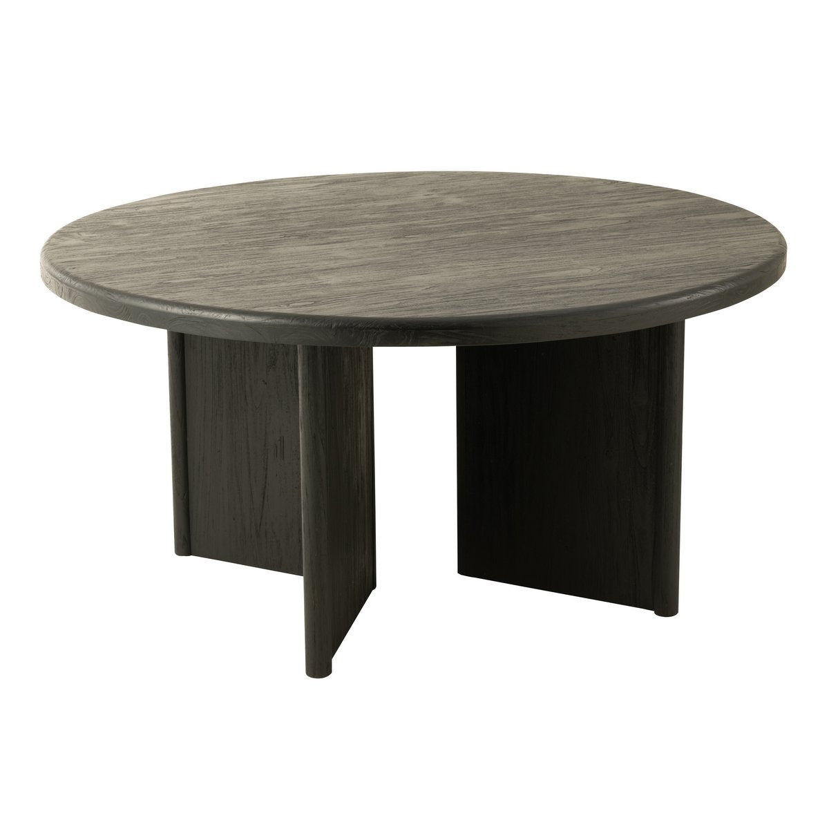 Tisch Round Teak – Holz – Schwarz