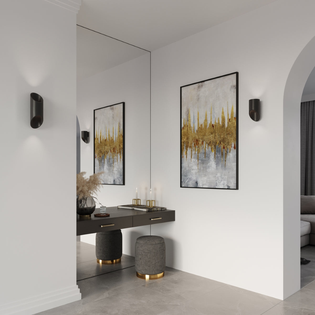 Wall light PENNE 30 black