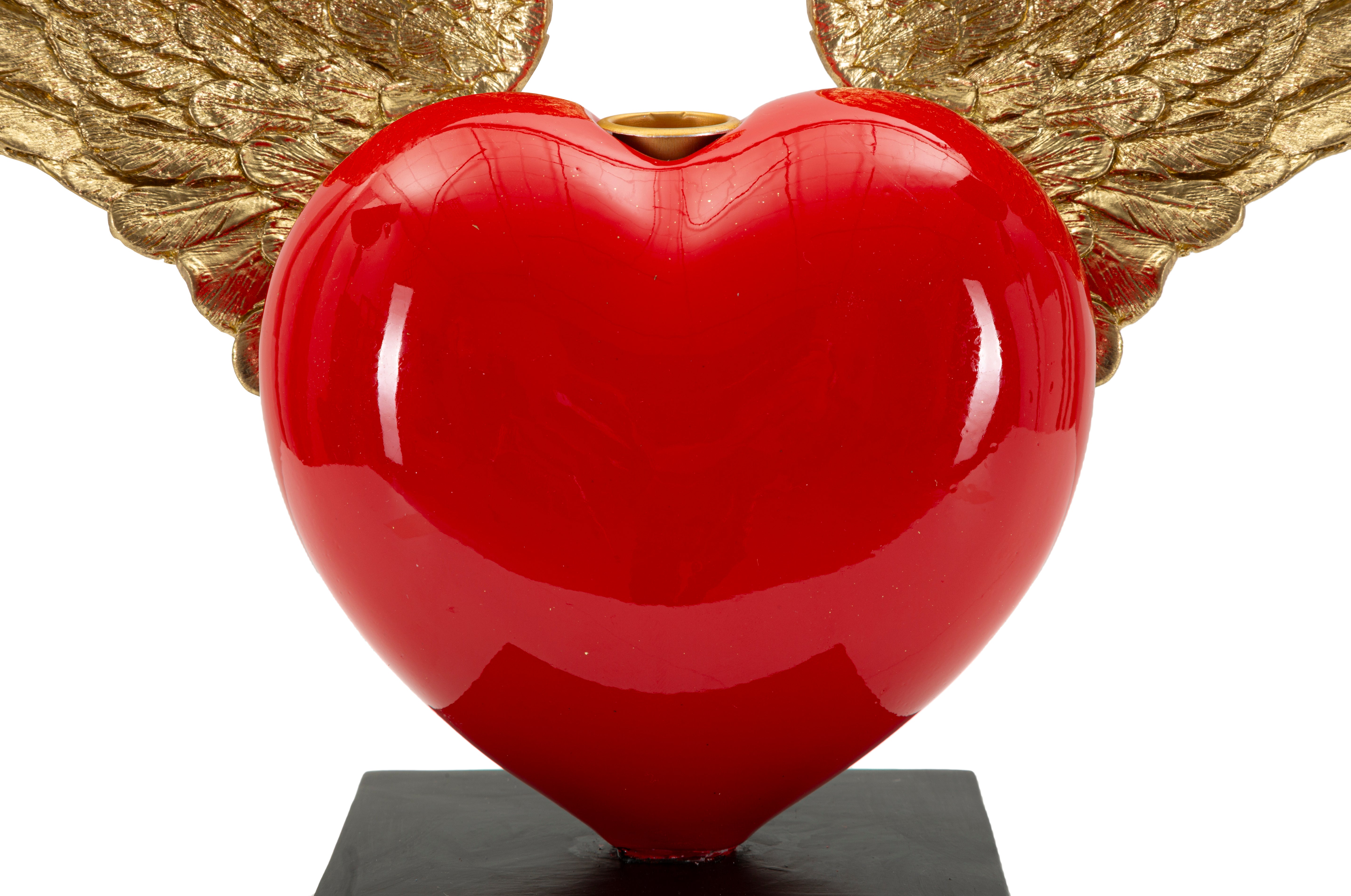 Cuore Volante Kerzenhalter Herz mit Flügeln Dekoration