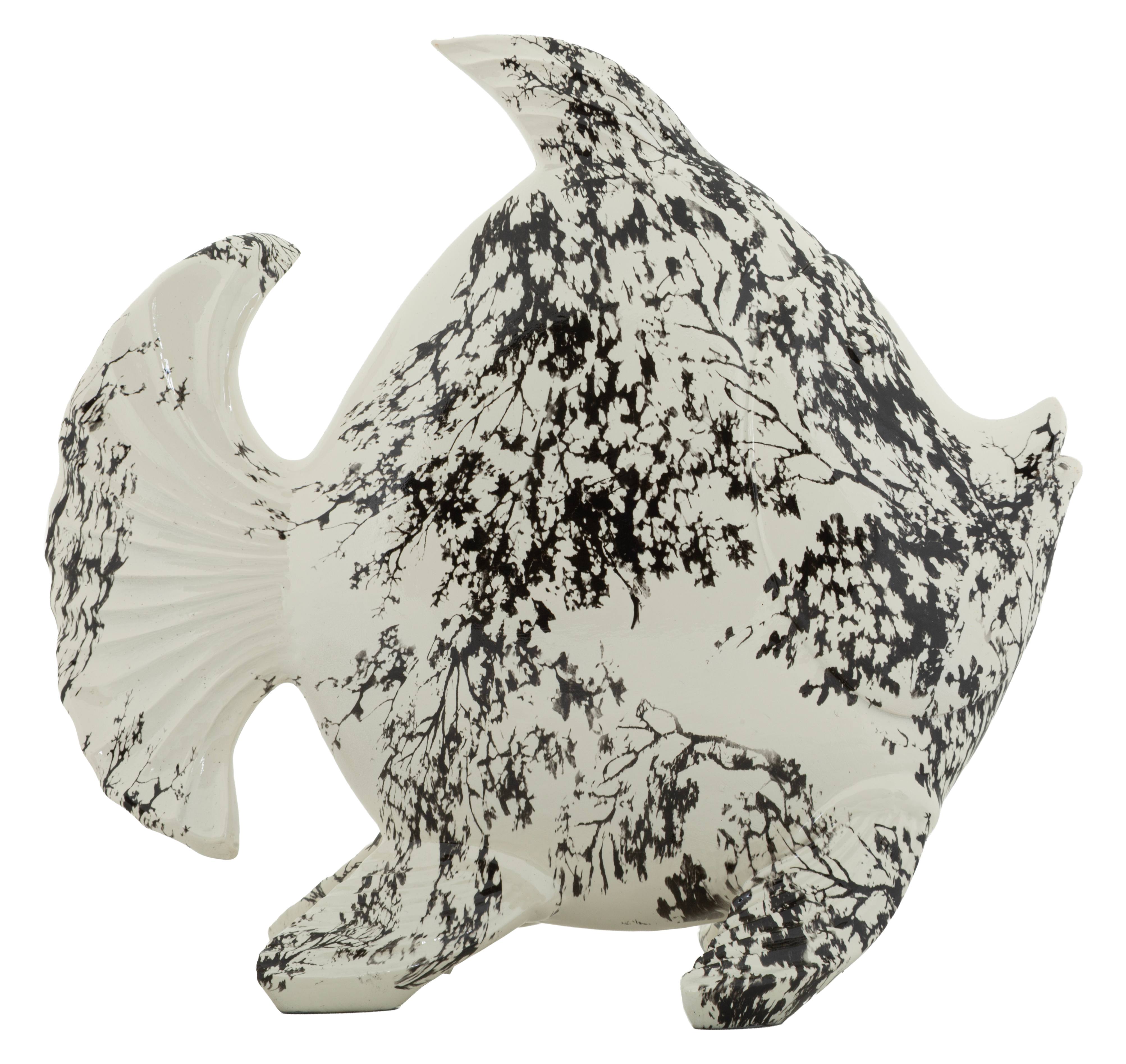 Skulptur Okinawa Pesce Fisch Dekofigur modern 37 cm