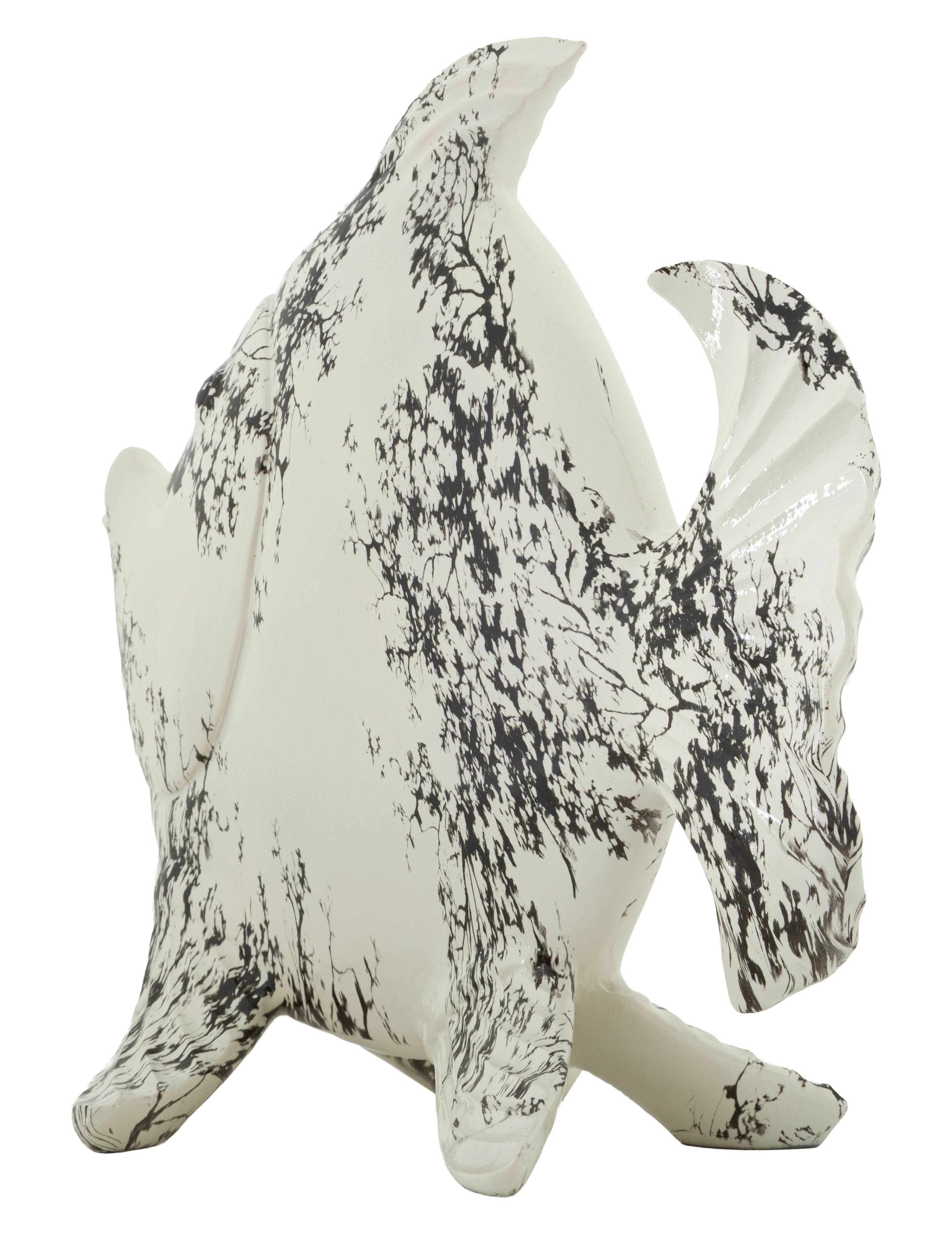 Skulptur Okinawa Pesce Fisch Dekofigur modern 37 cm