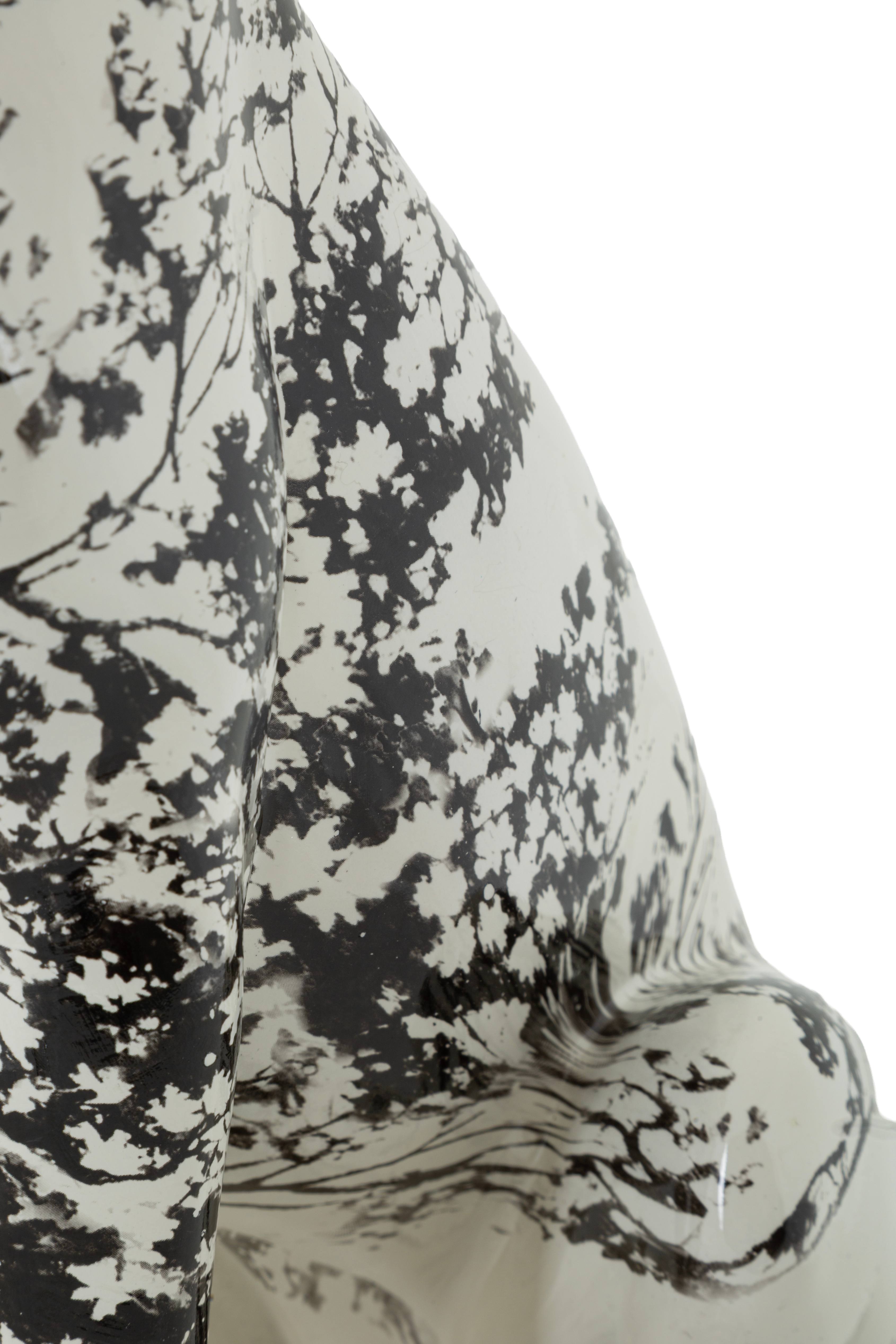 Dekofigur Leopard Okinawa modern Skulptur 42 cm