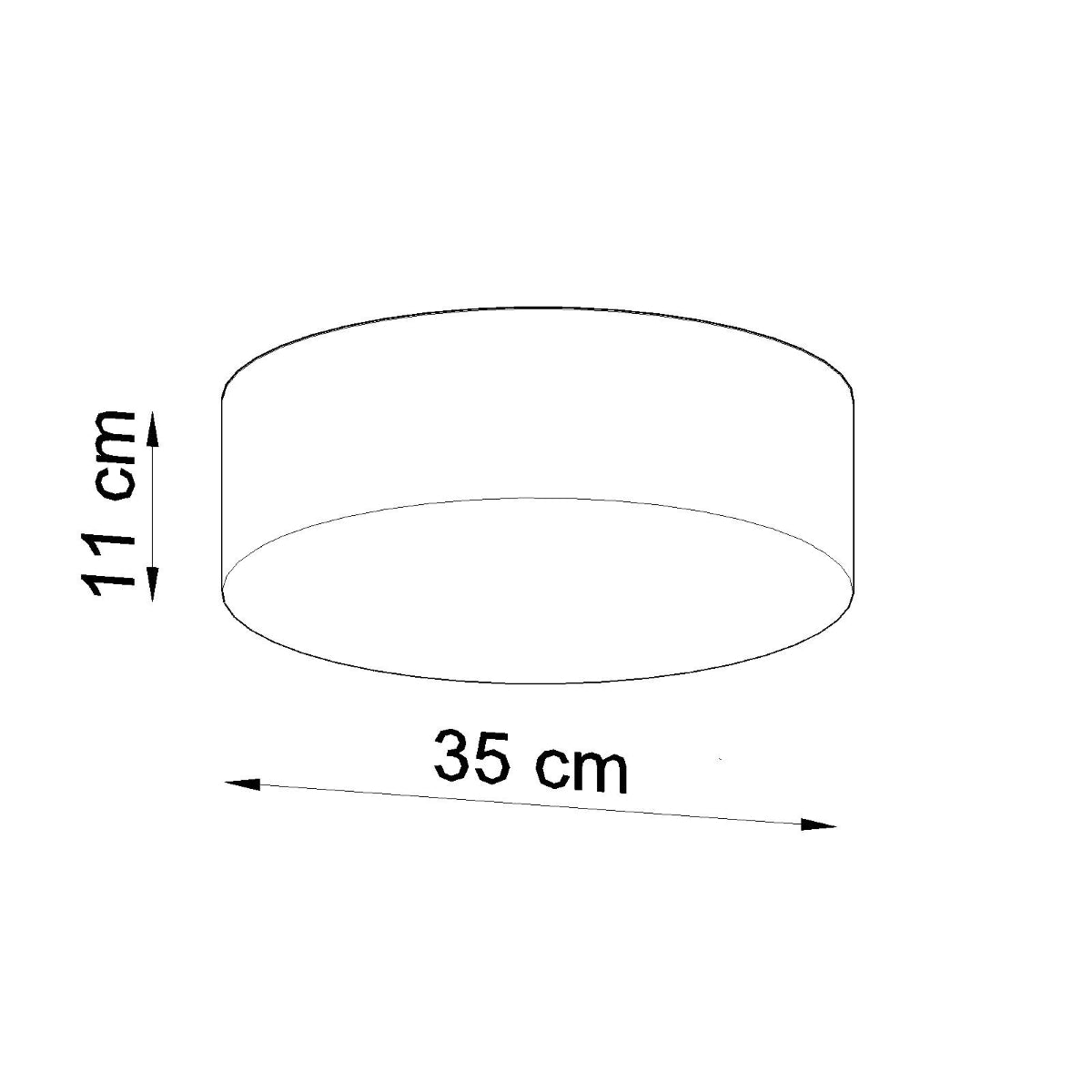 Plafondlamp ARENA 35 zwart