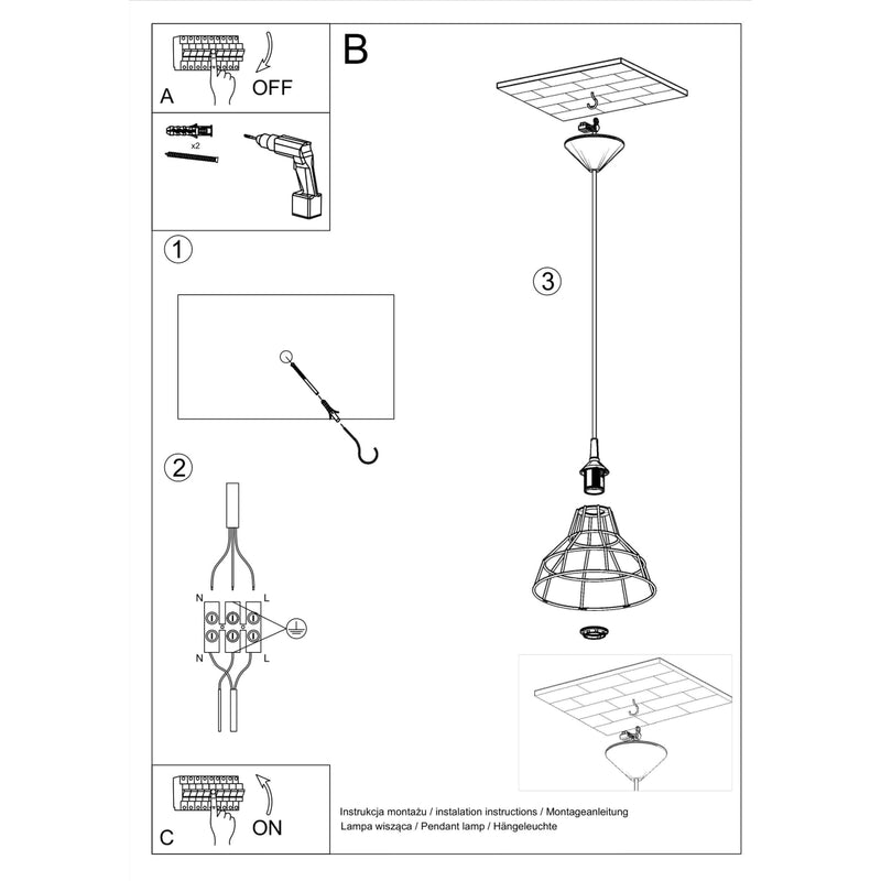 ANATA hanging light white