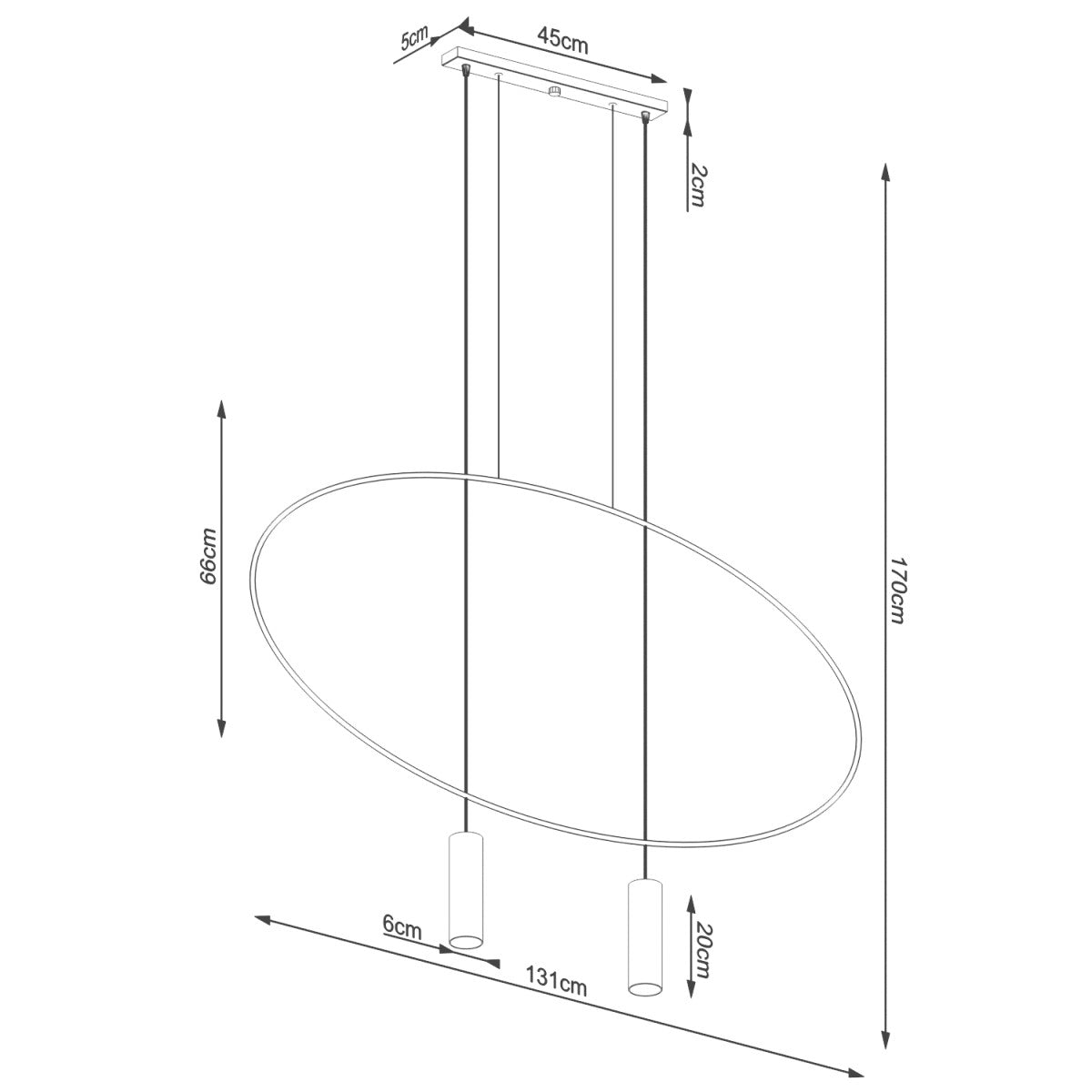 HOLAR 2 hanglamp zwart