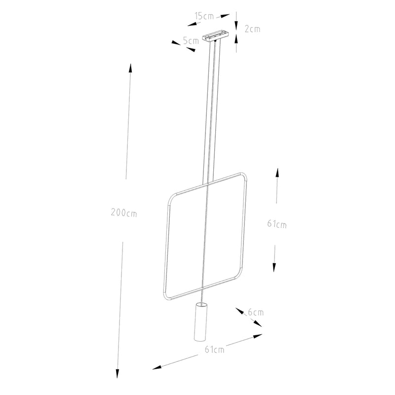 RANA 1 hanging light black