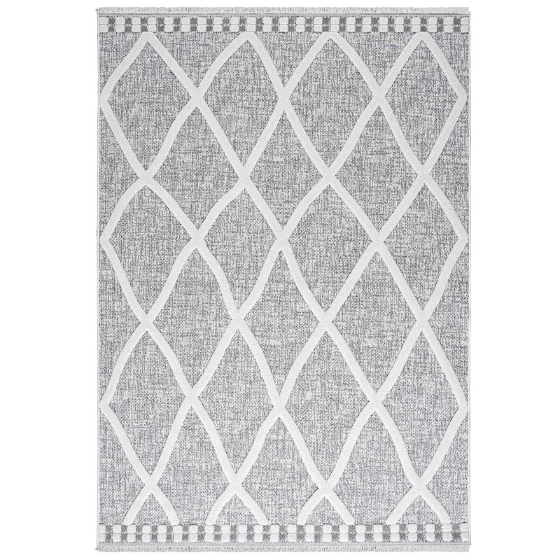 Sehrazat Teppichserie Oslo 9810 grey cream - Moderne Kurzflor Kollektion 2023/2024 in verschiedenen Größen