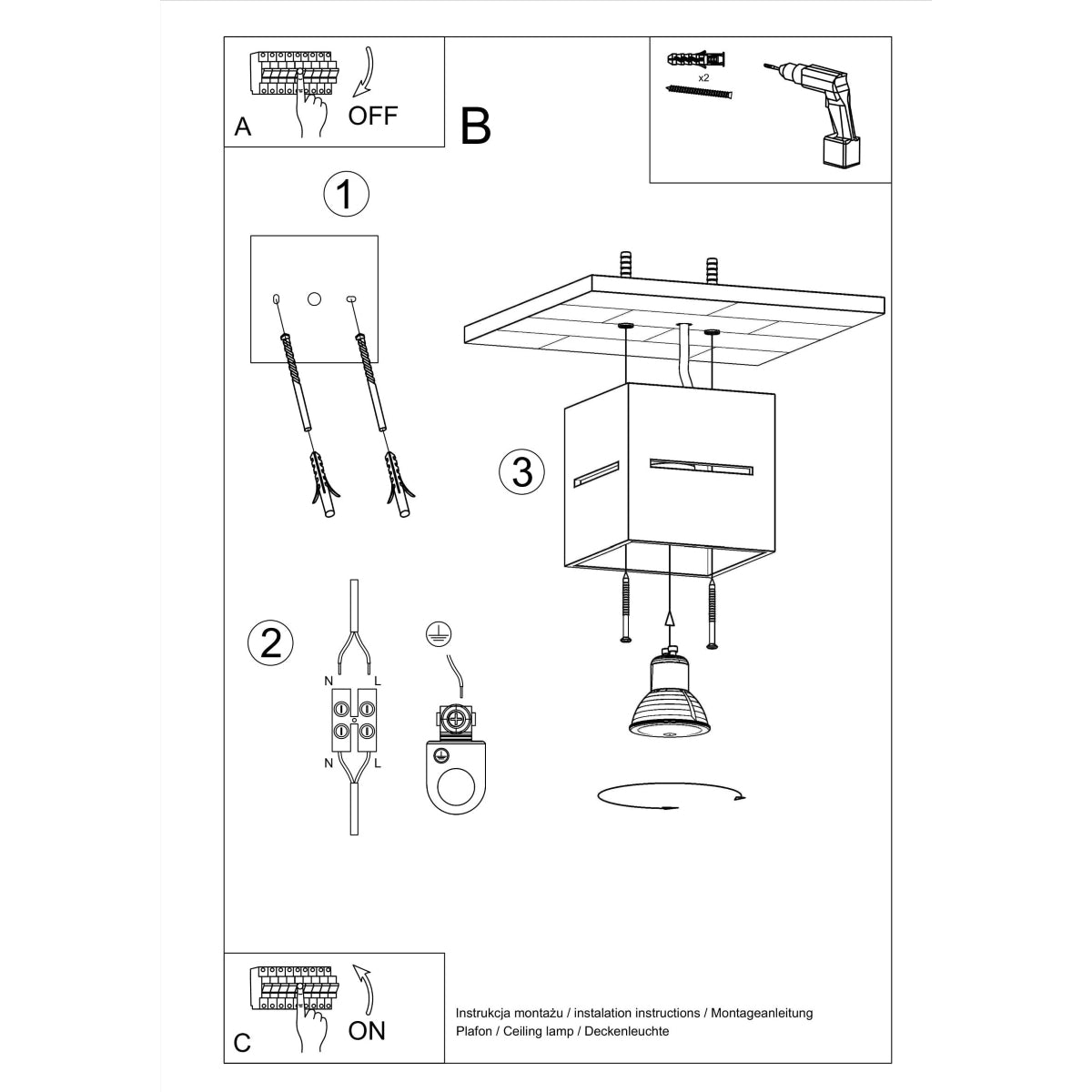 LOBO ceiling light white