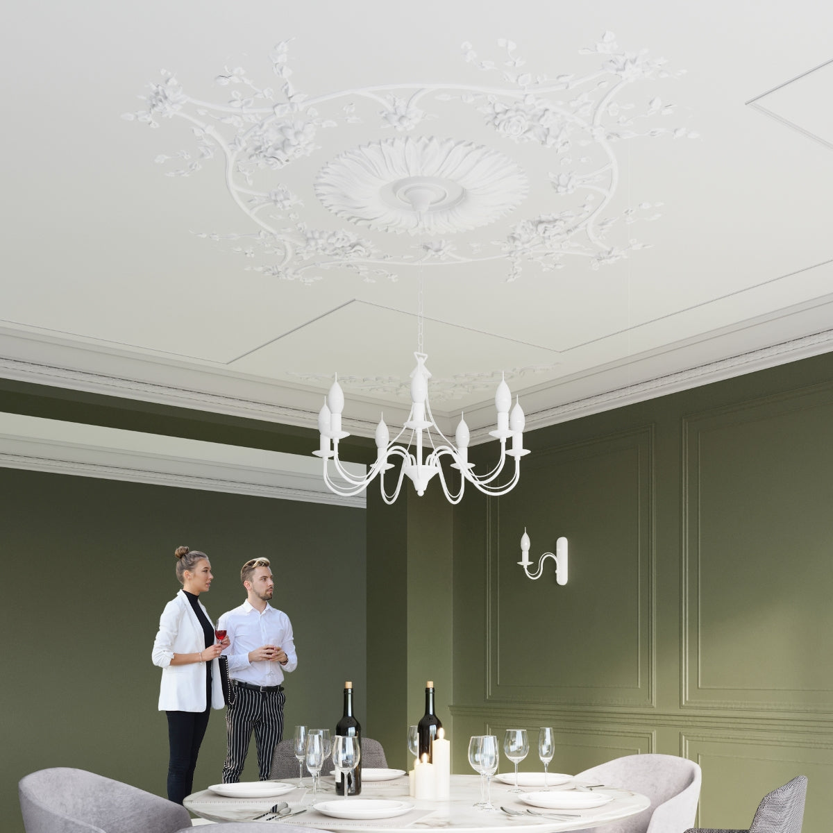 Kronleuchter MINERWA 5 weiß