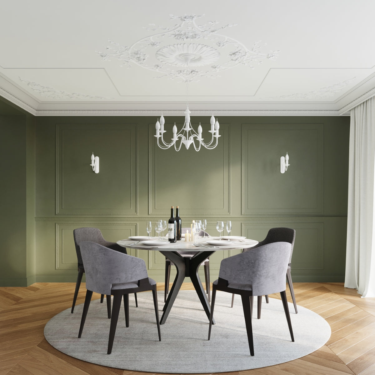 Kroonluchter MINERWA 7 wit