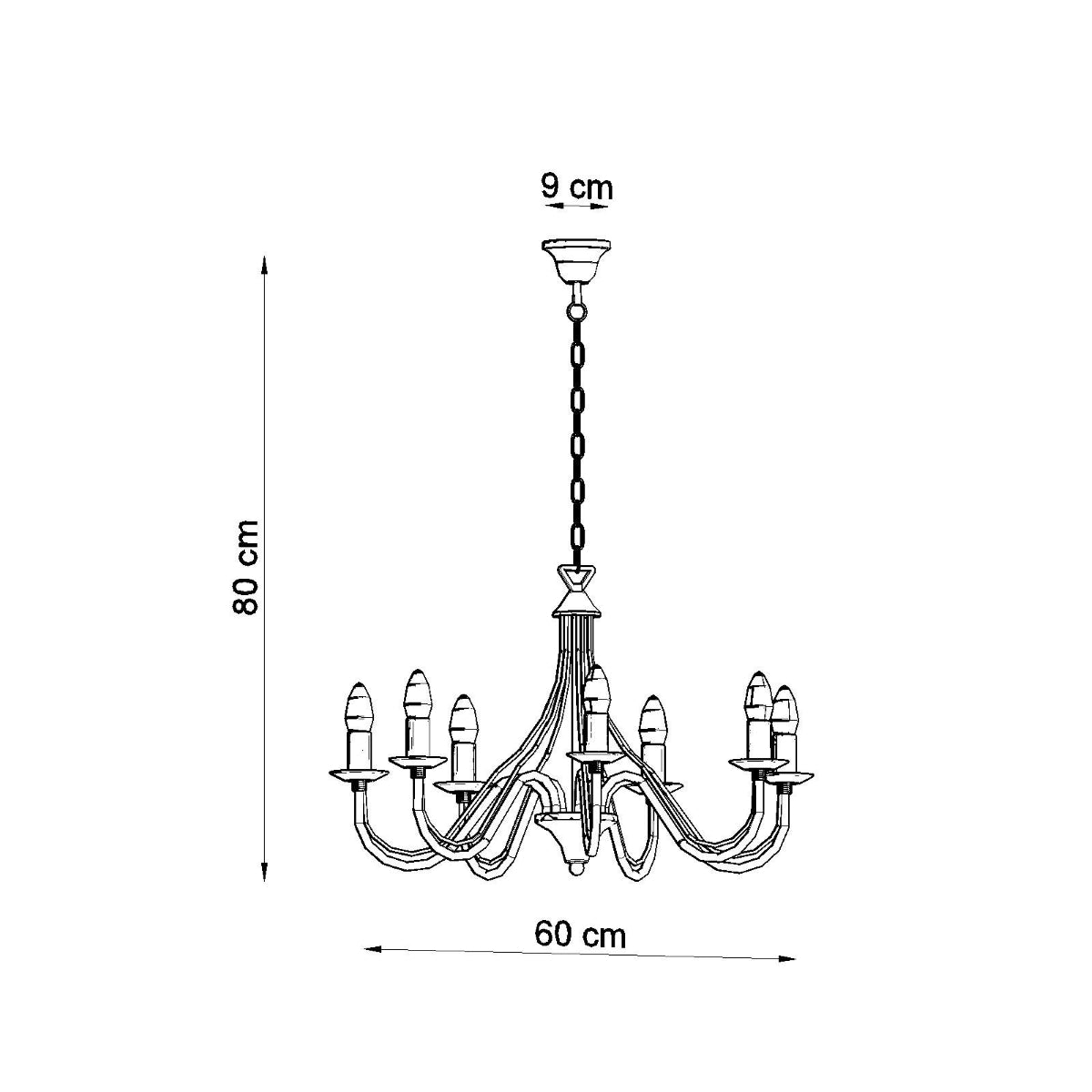 Chandelier MINERWA 7 black