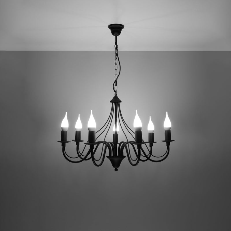 Kronleuchter MINERWA 7 schwarz