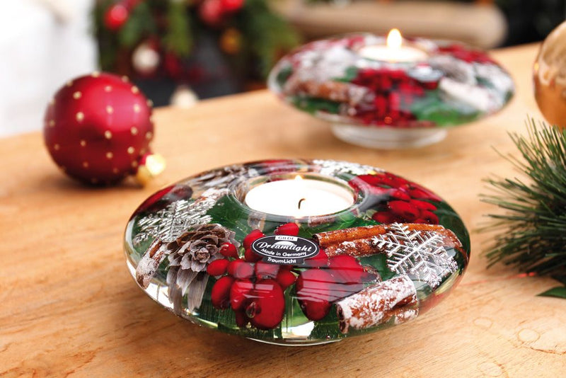Set of 6 tealight candlesticks Dream UFO Medium "Noel" - Christmas shine for cozy evenings