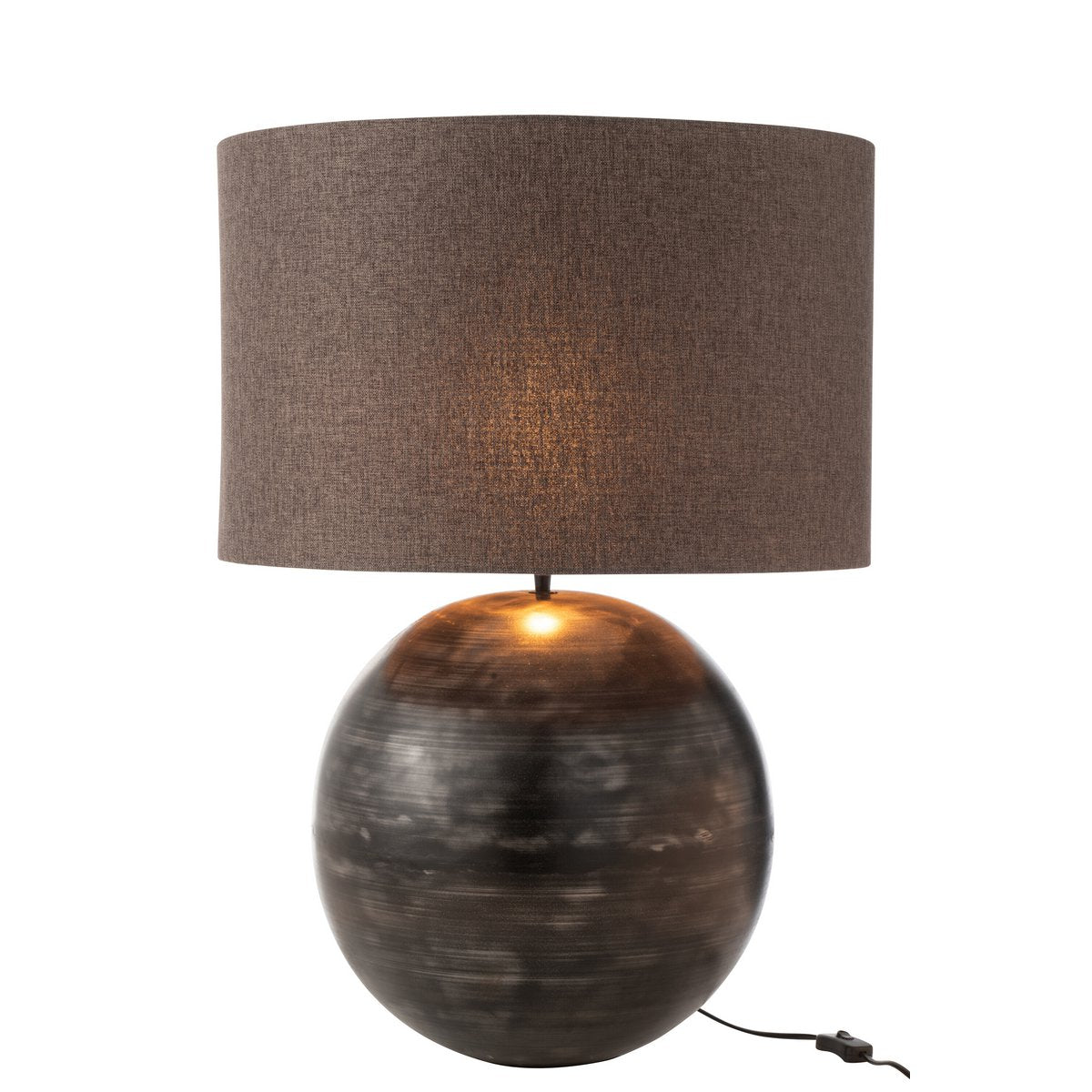 J-Line Lampenschale Metall Schwarz Groß