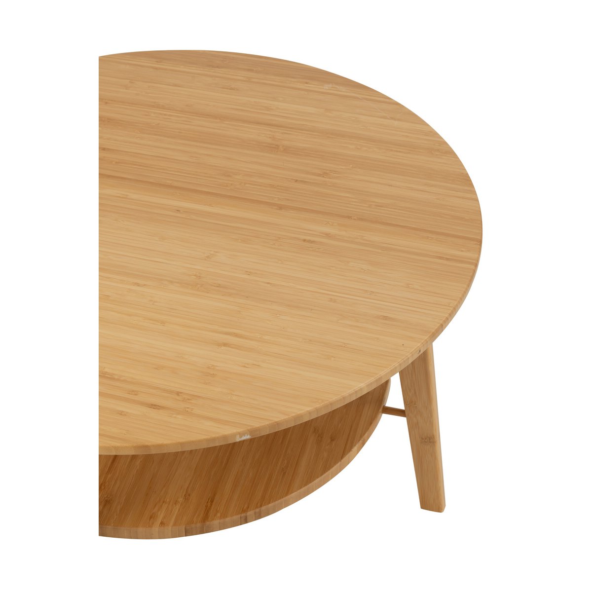 J -Line Side Table Round - Bambus - Naturel - groß